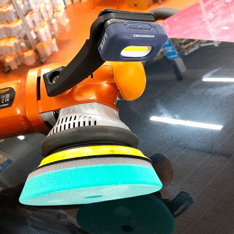 Kit éclairage pour polisseuse et Scangrip Head Lite S